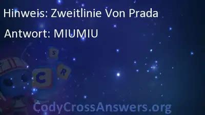 zweitlinie von prada codycross|Zweitlinie von Prada .